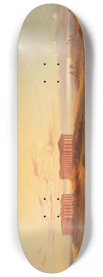 Valentin Ruths - View of the temples of Agrigento 8.25 inch art skate deck