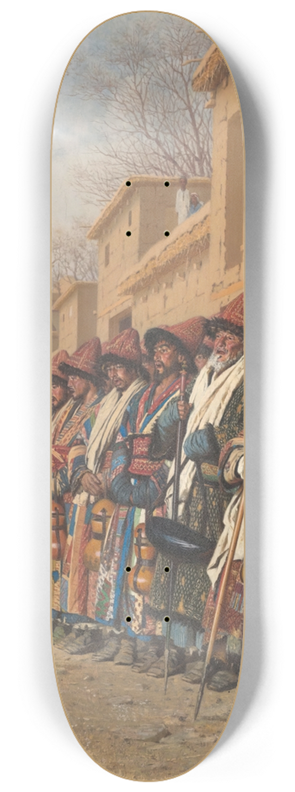 Vasily Vereshchagin - Chorus of dervishes begging for alms. Tashkent 8.25 inch art skate deck