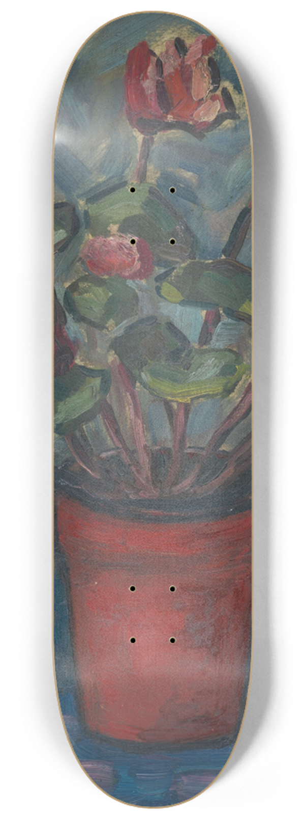 Vclav pla - Still Life with Flowers 8.25 inch art skate deck