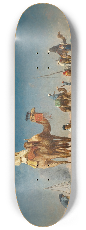 Victor Huguet - Travellers in the desert 8.25 inch art skate deck