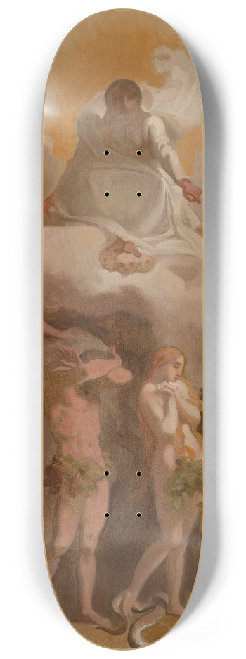 Victor-Louis Mottez - Adam et Eve chasss du paradis 8.25 inch art skate deck