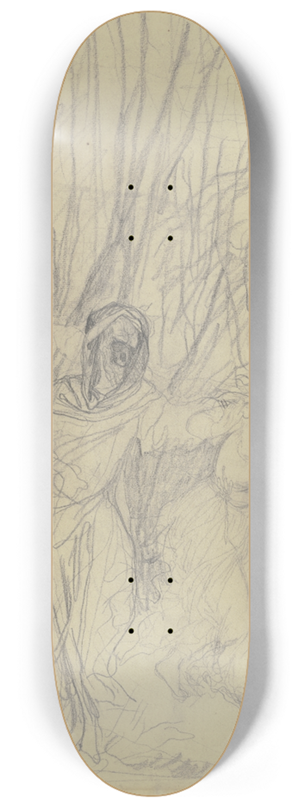 Victor Mller - Death and girl in the forest 8.25 inch art skate deck