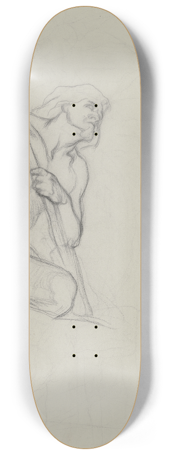 Victor Mller - Der Totengrber aus Hamlet und Horatio auf dem Kirchhof 8.25 inch art skate deck