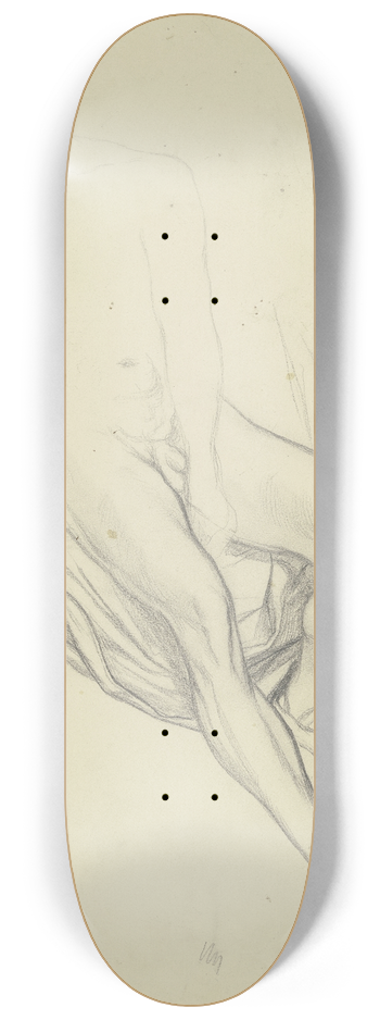 Victor Mller - Hamlet als Akt, mit Draperie, aus Hamlet und Horatio auf dem Kirchhof 8.25 inch art skate deck