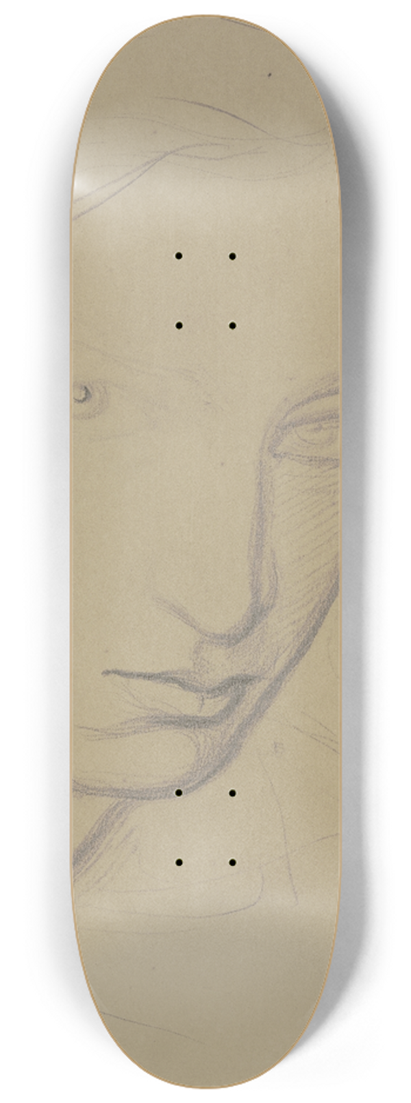 Victor Mller - Portrt eines Mdchens oder einer jungen Frau, leicht nach rechts gewandt 8.25 inch art skate deck