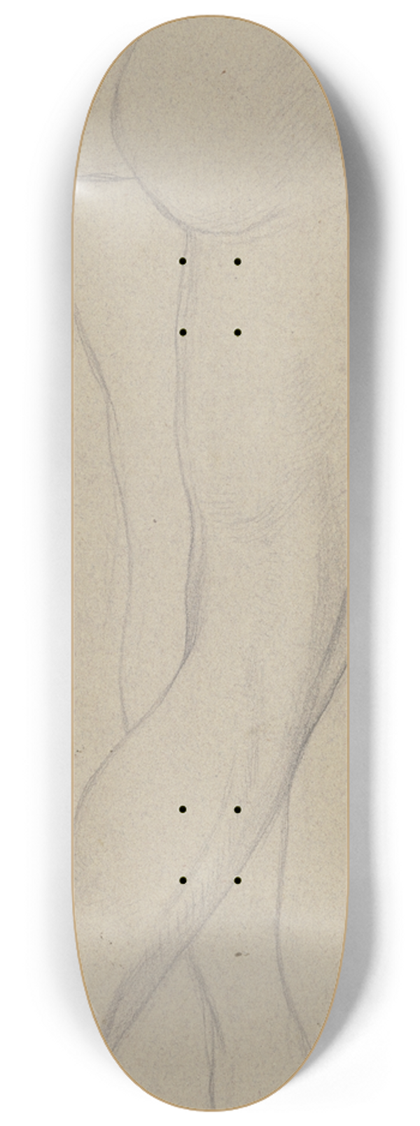 Victor Mller - Schreitender Akt in Rckansicht 8.25 inch art skate deck