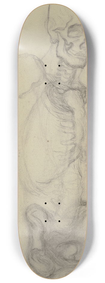 Victor Mller - Skeletttorso mit Totenschdel 8.25 inch art skate deck