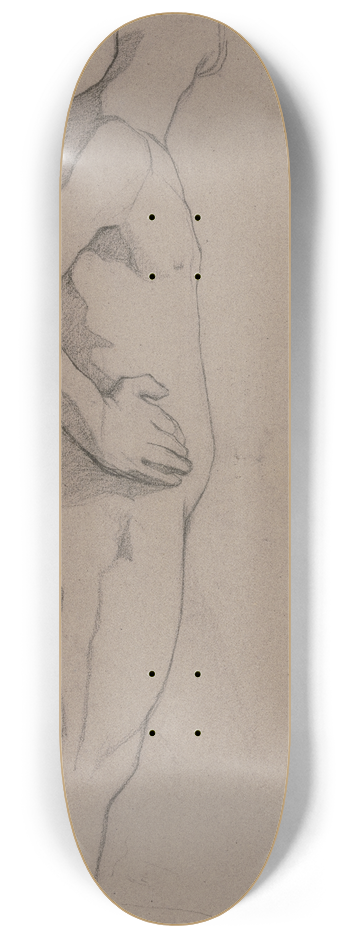 Victor Mller - Stehender mnnlicher Akt, nach rechts gewandt, die rechte Hand in die Hfte gesttzt 8.25 inch art skate deck