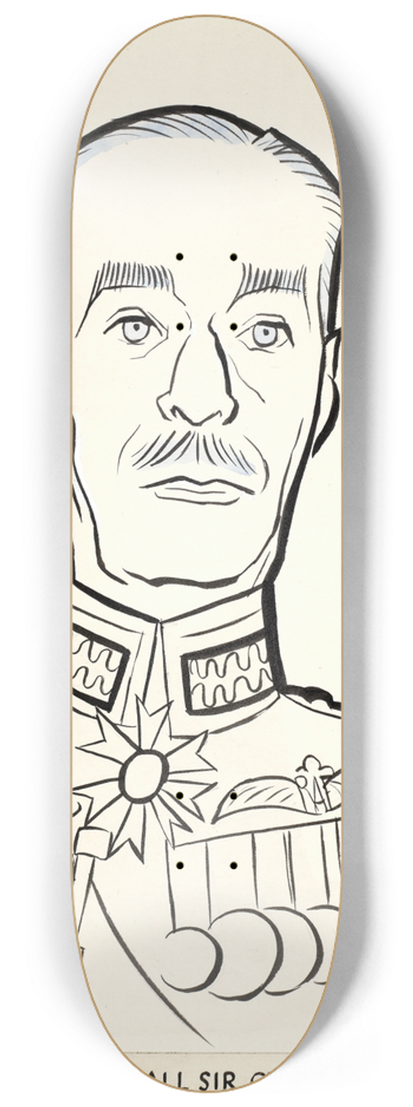 Victor Weisz - Air Chief Marshal Sir Cyril Newall 8.25 inch art skate deck