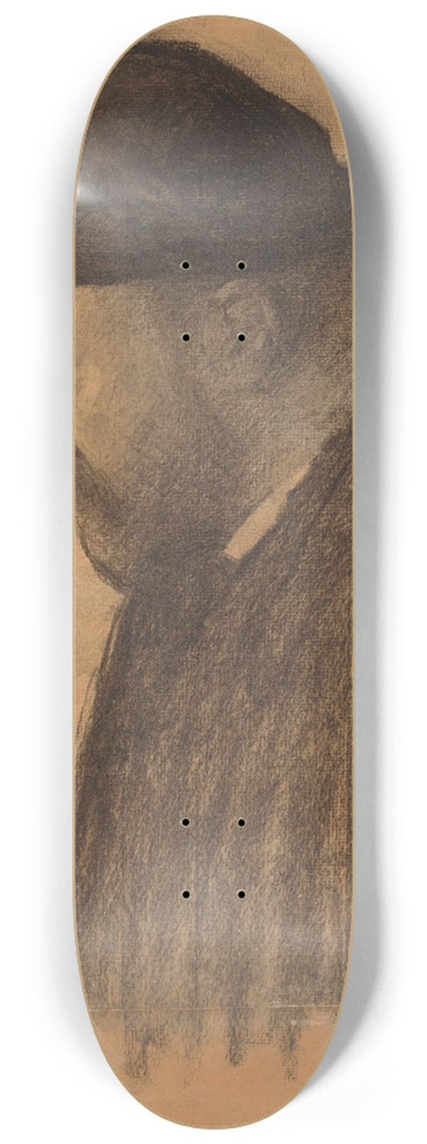 Vilhelm Hammershi - Portrt af Thorvald Bindesbll i profil mod venstre 8.25 inch art skate deck