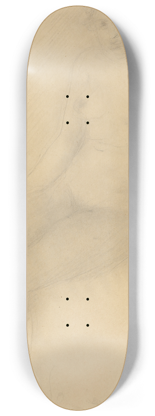 Auguste Rodin - Seated Female Nude 8.25 inch art skate deck