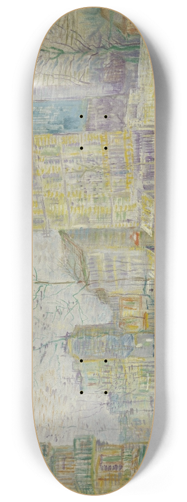 Vincent van Gogh - Boulevard de Clichy 8.25 inch art skate deck