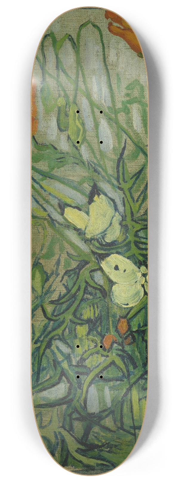Vincent van Gogh - Butterflies and poppies 8.25 inch art skate deck