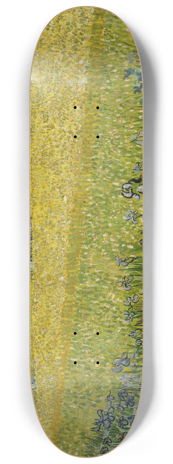 Vincent van Gogh - Field with flowers near Arles 8.25 inch art skate deck