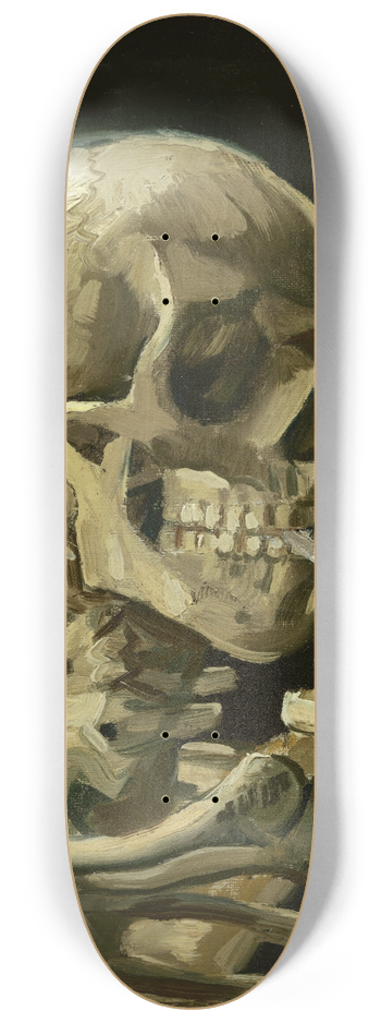 Vincent van Gogh - Head Of A Skeleton With A Burning Cigarette 8.25 inch art skate deck