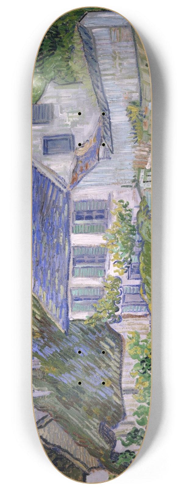 Vincent van Gogh - Houses at Auvers 8.25 inch art skate deck