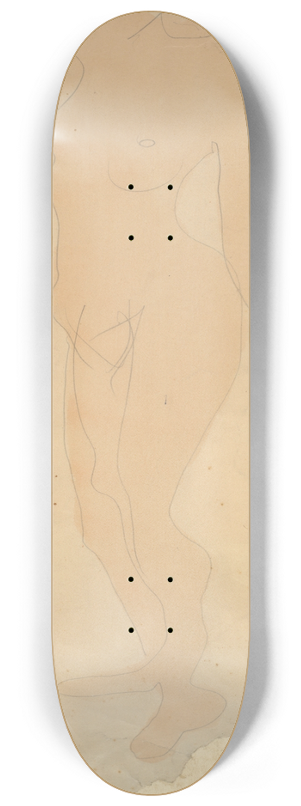 Auguste Rodin - Standing Nude 8.25 inch art skate deck