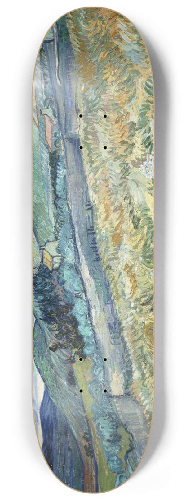 Vincent van Gogh - Landscape from Saint-Rmy 8.25 inch art skate deck