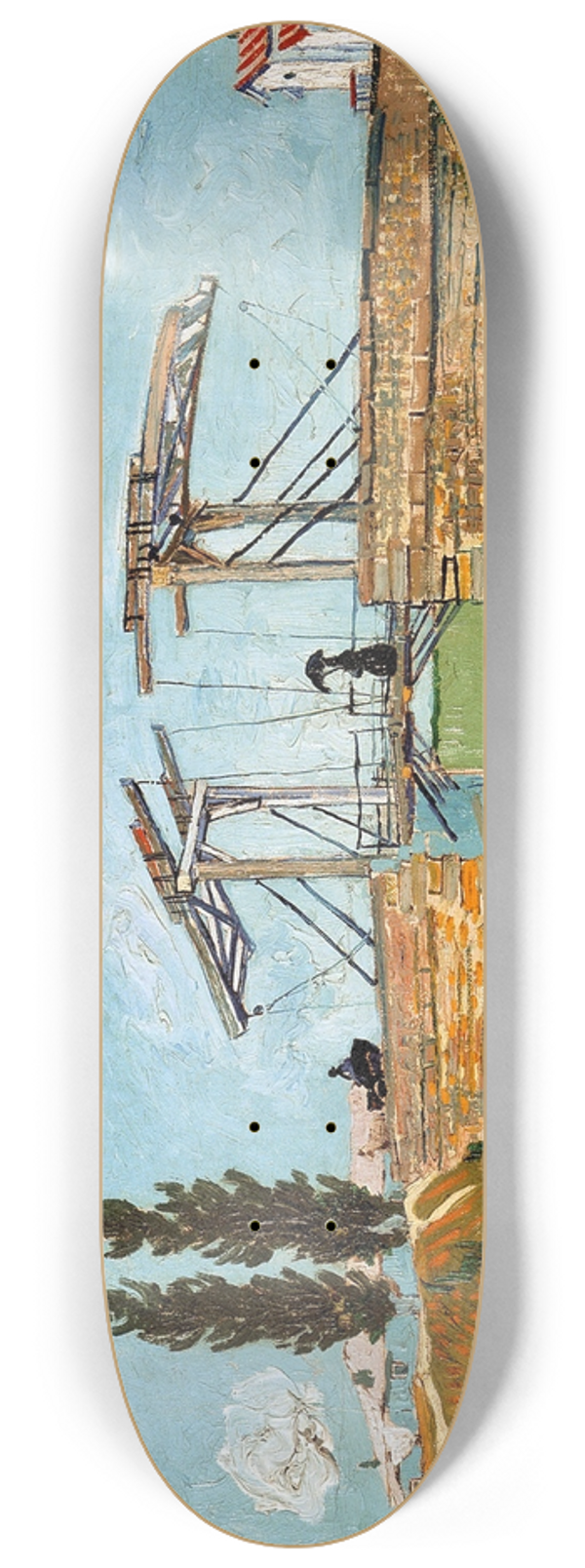 Vincent van Gogh - Langlois Bridge at Arles 8.25 inch art skate deck