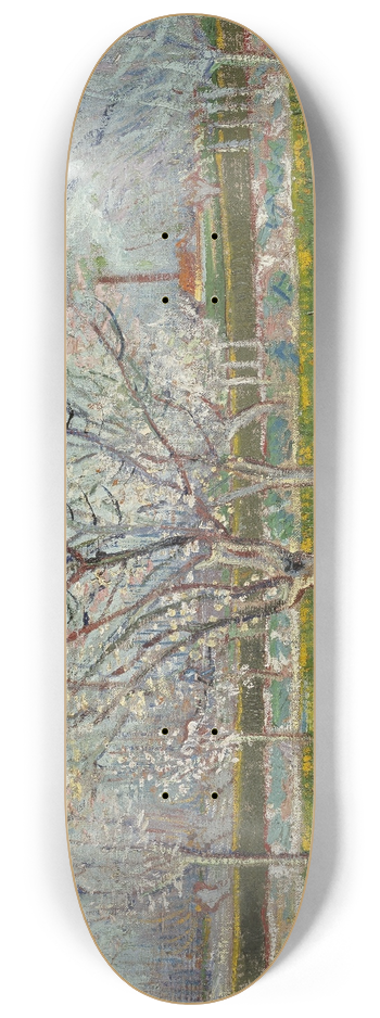 Vincent van Gogh - Orchard in Blossom (Plum Trees) 8.25 inch art skate deck