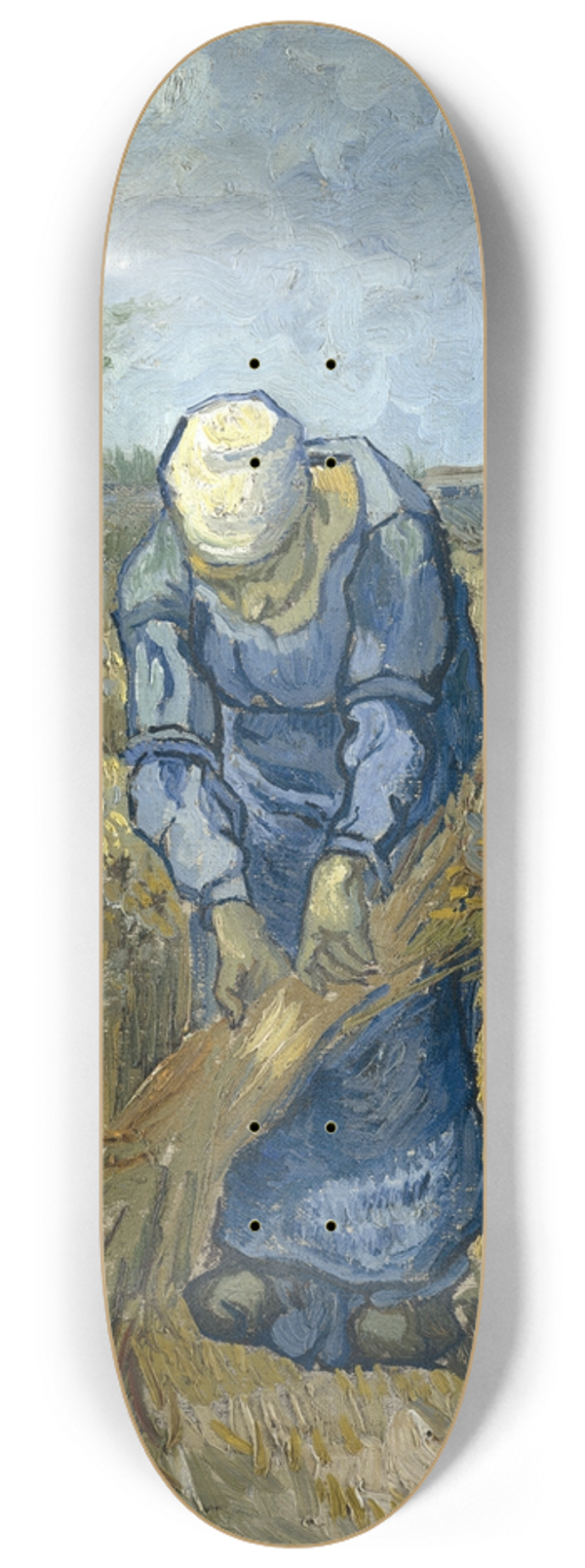 Vincent van Gogh - Peasant Woman Binding Sheaves (After Millet) 8.25 inch art skate deck