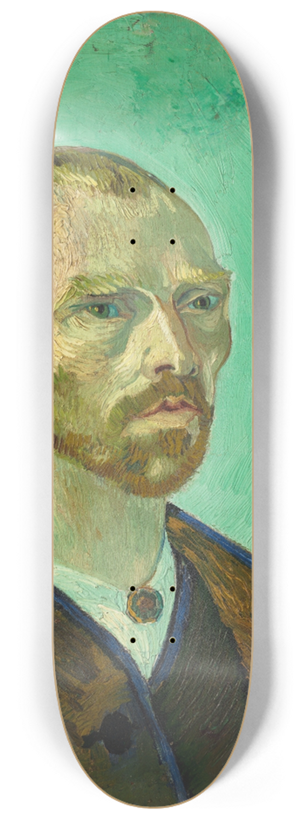 Vincent van Gogh - Self Portrait (dedicated to Paul Gauguin) 8.25 inch art skate deck