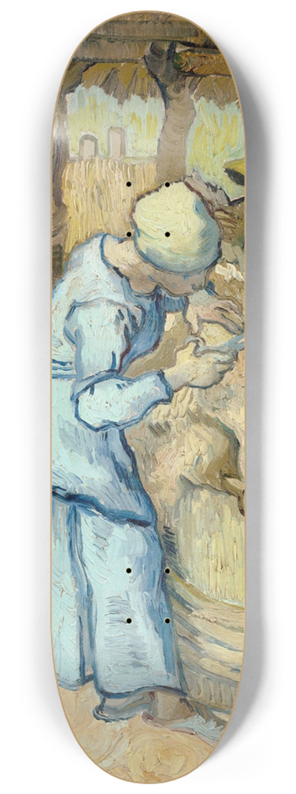 Vincent van Gogh - The Sheep-Shearer (After Millet) 8.25 inch art skate deck