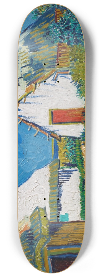 Vincent van Gogh - Three white cottages in Saintes-Maries 8.25 inch art skate deck