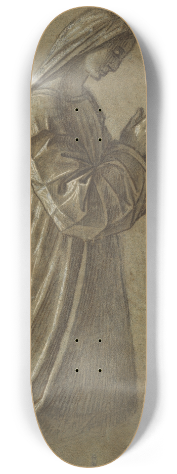 Vittore Carpaccio - Study of the Virgin 8.25 inch art skate deck