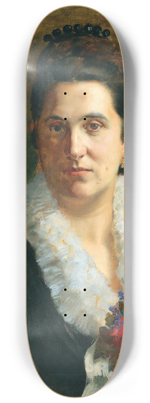 Vlaho Bukovac - Portrait of Katarine Grgurevic 8.25 inch art skate deck