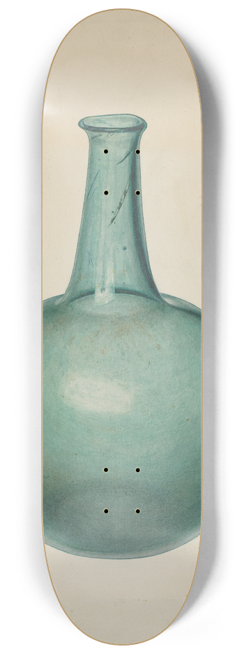 V.L. Vance - Blue-green Flask 8.25 inch art skate deck