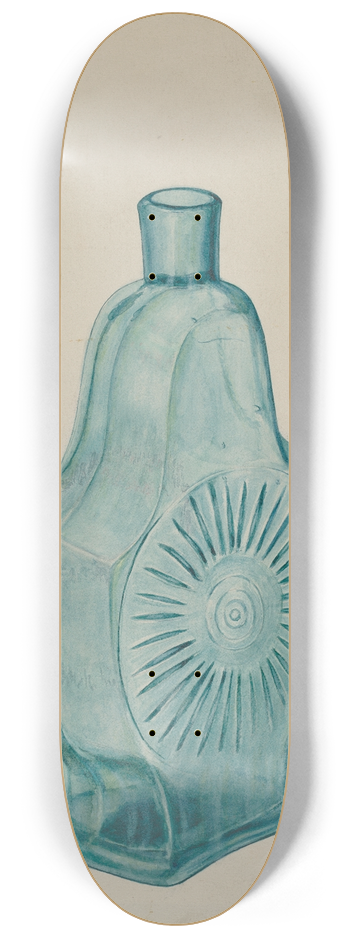 V.L. Vance - Blue-Green Flask 8.25 inch art skate deck