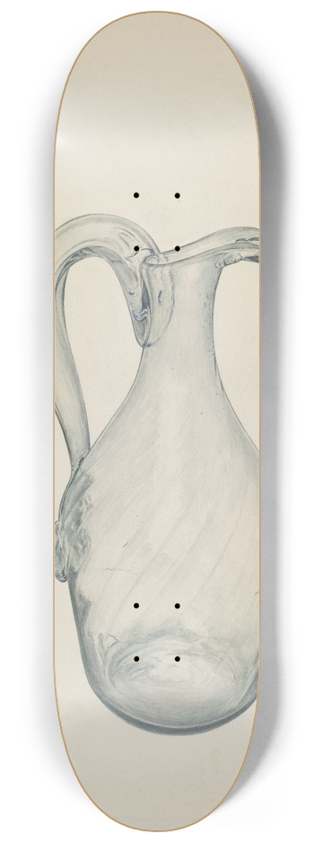 V.L. Vance - Clear Glass Cruet 8.25 inch art skate deck