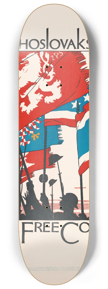 Vojtech Preissig - Czechoslovaks! Join our free colors! 8.25 inch art skate deck