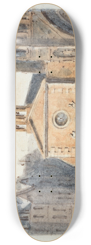 Auguste-Sbastien Bnard - Saint-Jean le Rond avant 1748 8.25 inch art skate deck