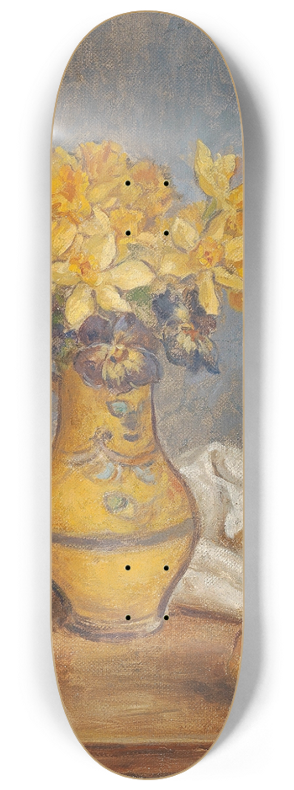 Wadysaw lewiski - Daffodils in a Vase and Lemons 8.25 inch art skate deck