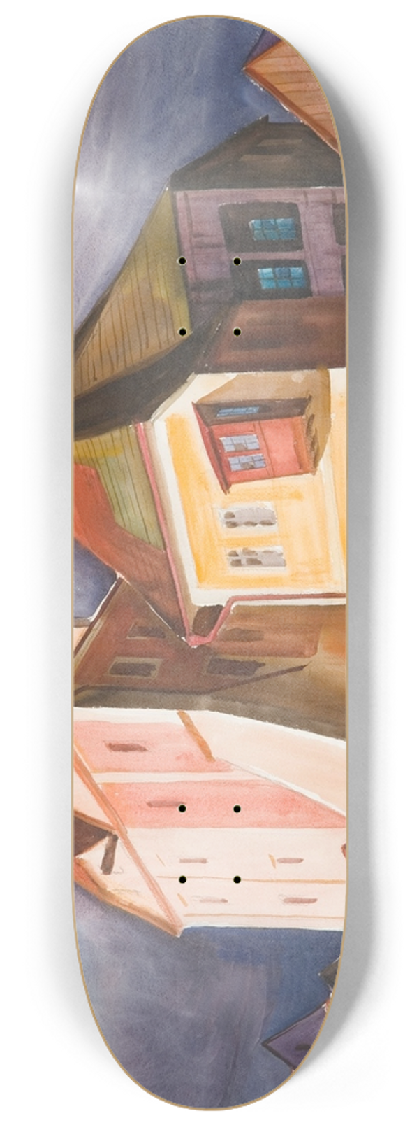 Wadysaw Skoczylas - Widok Kazimierza nad Wis 8.25 inch art skate deck