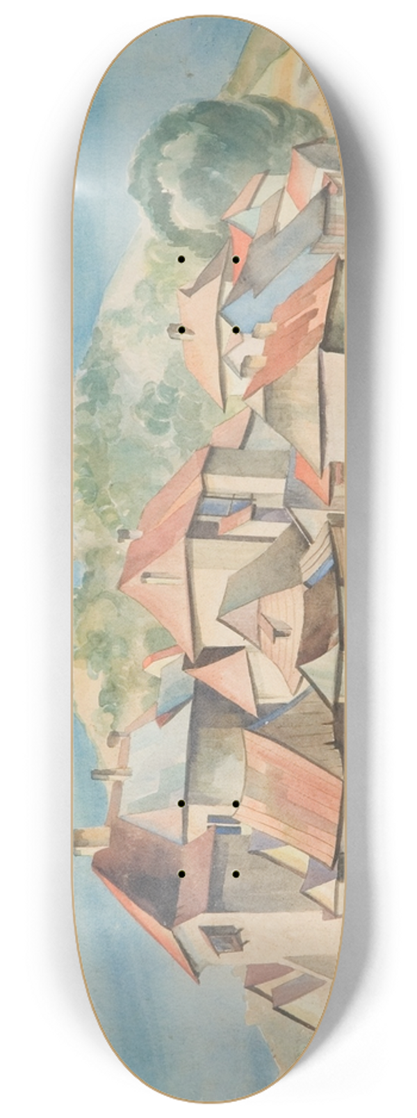 Wadysaw Skoczylas - Widok Kazimierza nad Wis 8.25 inch art skate deck