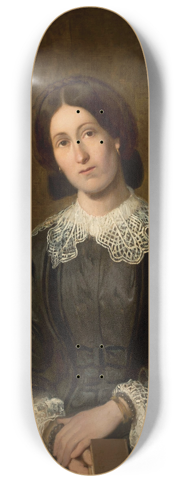 Wadysaw uszczkiewicz - Portrait of Lucyna uszczkiewicz, artists sister 8.25 inch art skate deck