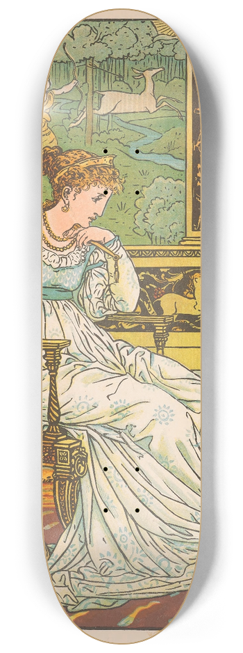 Walter Crane - Beauty and the beast Pl. 13 8.25 inch art skate deck