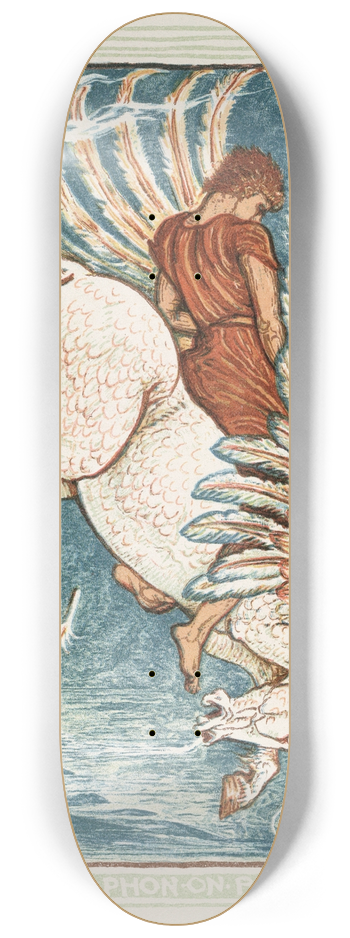 Walter Crane - Bellerophon on Pegasus 8.25 inch art skate deck