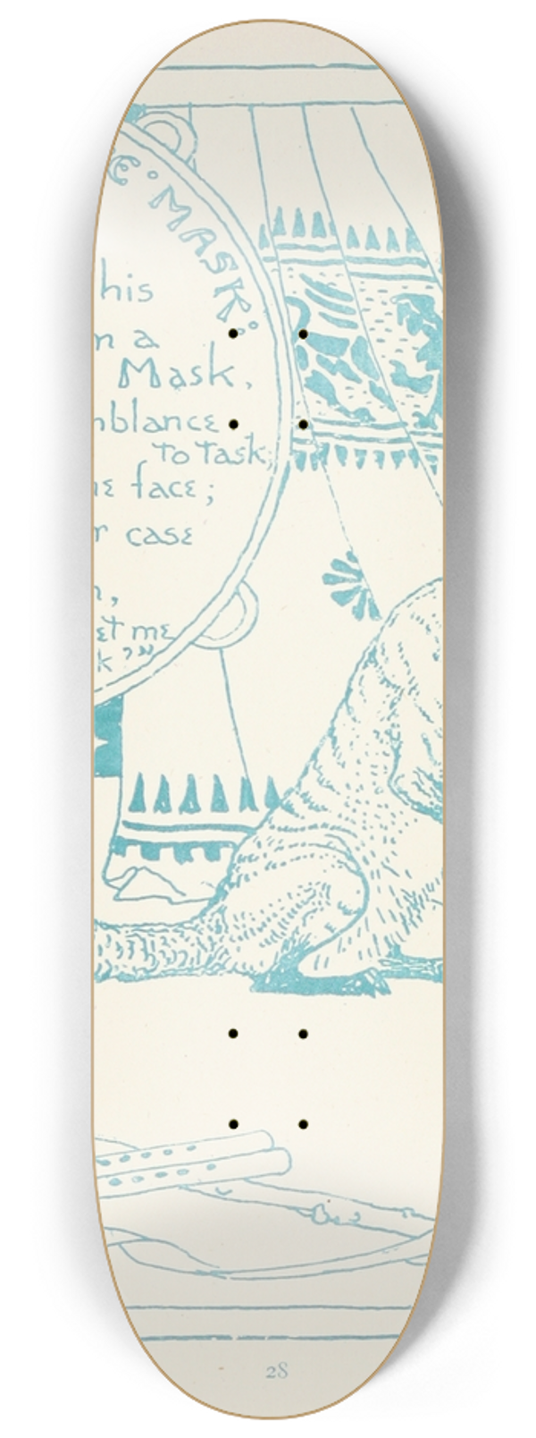Walter Crane - The Fox and the Mask 8.25 inch art skate deck