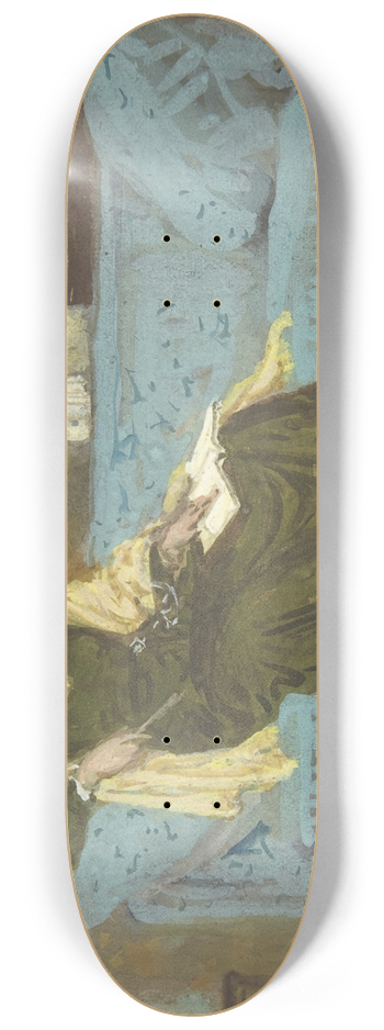 Walter Crane - Woman Seated on a Sofa 8.25 inch art skate deck