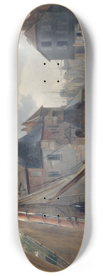 Auguste Xavier Leprince - Le port dHonfleur, lembarquement des bestiaux 8.25 inch art skate deck