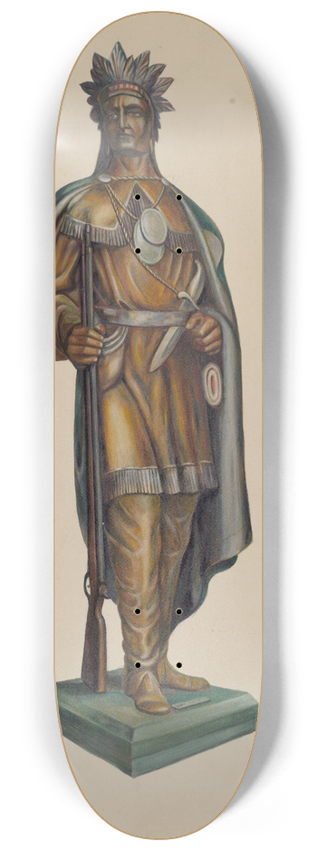 Walter Hochstrasser - Cigar Store Indian 8.25 inch art skate deck
