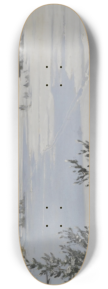 August Hagborg - Snowy landscape 8.25 inch art skate deck