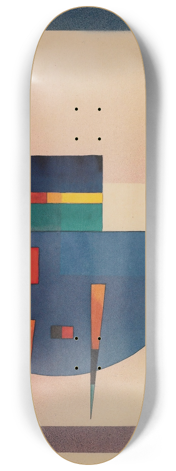 Wassily Kandinsky - Beruhigt (Calmed) 8.25 inch art skate deck