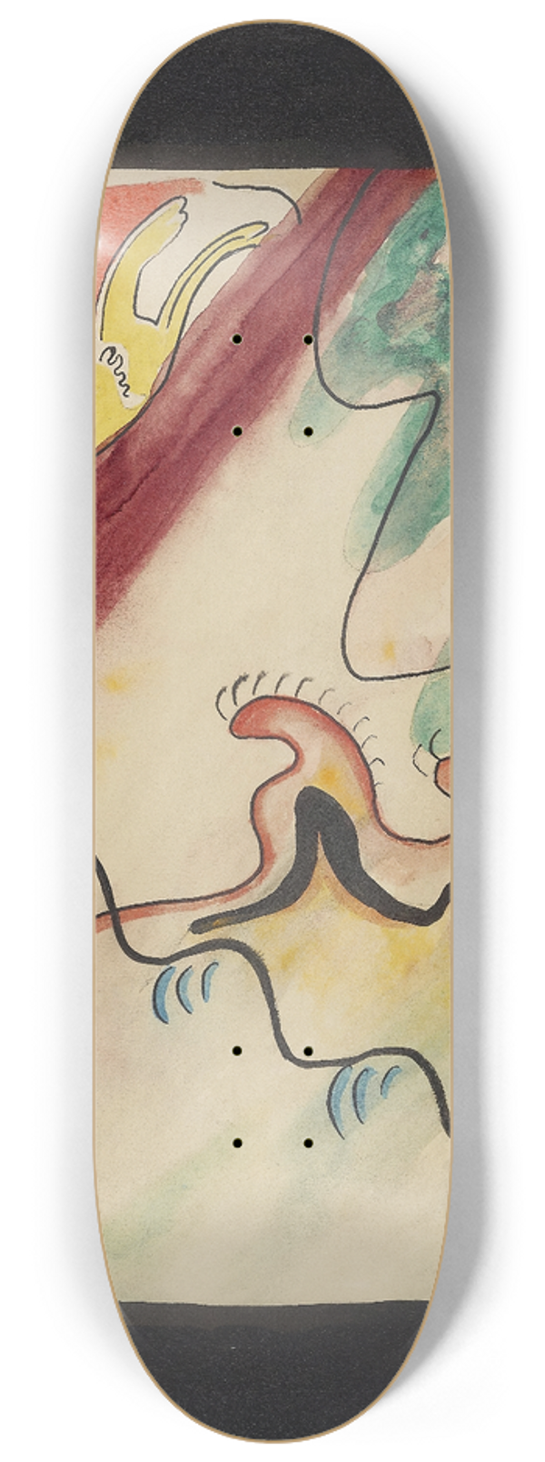 Wassily Kandinsky - Design for the cover of the almanac The Blue Rider VIIII 8.25 inch art skate deck