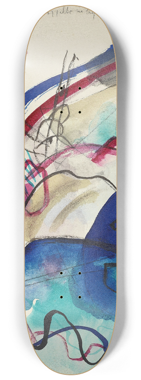 Wassily Kandinsky - Draft for Picture with a white border iv 8.25 inch art skate deck