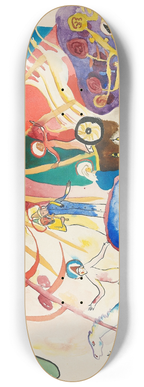 Wassily Kandinsky - Entwurf zu Allerheiligen II (Komposition mit Heiligen) 8.25 inch art skate deck